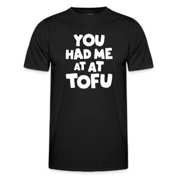 Tofu Lustiges - Männer Funktions-T-Shirt - Schwarz - Vorne - AI Model Male 178 dark (178cm)