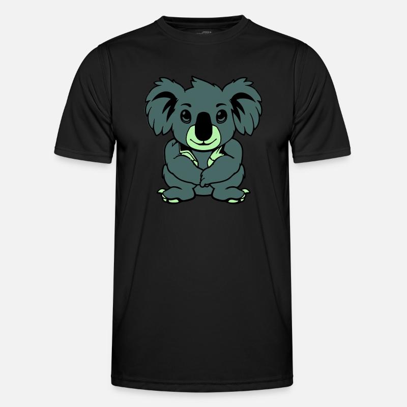 Koala Bear Comic Animal - Men's Functional T-Shirt - black