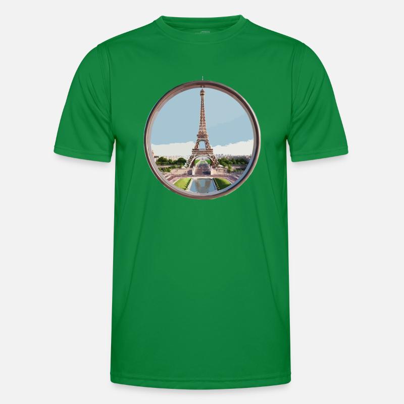 Eiffelturm Männer Funktions-T-Shirt