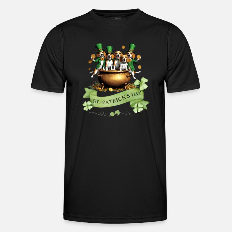 St. Patrick's Day Beagle I Irish Celebration Männer Funktions-T-Shirt