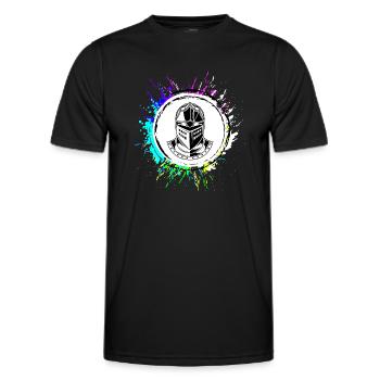 Knight's Helmet - Men's Functional T-Shirt - black - Front - AI Model Male 178 dark (178cm)