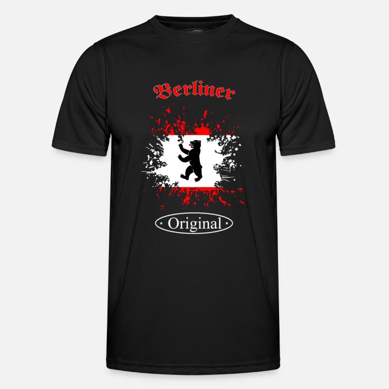 Berlin - Männer Funktions-T-Shirt - Schwarz