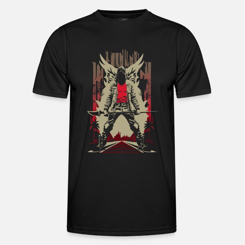 Straßenwächter - Männer Funktions-T-Shirt - Schwarz
