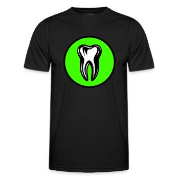 Icône de dentiste dentaire - T-shirt sport Homme - noir - Devant - AI Model Male 178 dark (178cm)