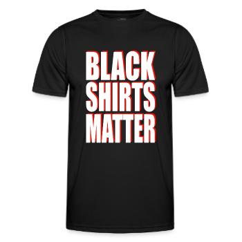 Black Shirts Matter - Männer Funktions-T-Shirt - Schwarz - Vorne - AI Model Male 178 dark (178cm)