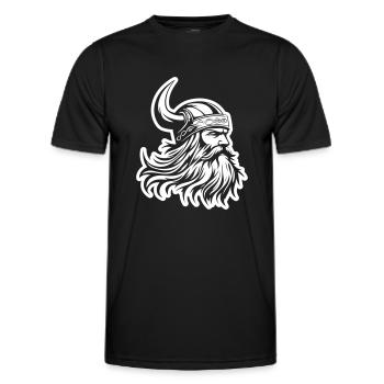 Wikinger Kopf - Männer Funktions-T-Shirt - Schwarz - Vorne - AI Model Male 178 dark (178cm)
