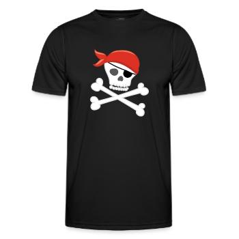 PIRATE - T-shirt sport Homme - noir - Devant - AI Model Male 178 dark (178cm)