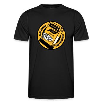 n00b Breakfast - Men's Functional T-Shirt - black - Front - AI Model Male 178 dark (178cm)