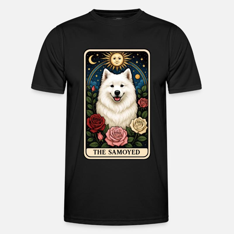 Samojede - Männer Funktions-T-Shirt - Schwarz