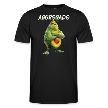 Avocat Aggrocado Vegan Food Végétarien Biologique - T-shirt sport Homme - noir - Devant - AI Model Male 178 dark (178cm)