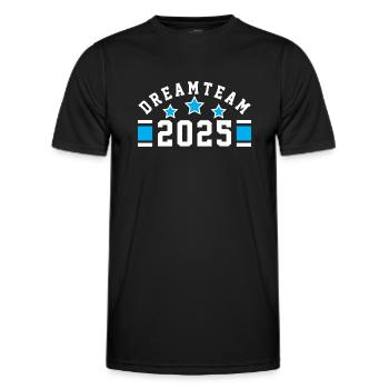 DREAMTEAM - DREAM TEAM - TEAMPLAYER - TEAMWORK - Männer Funktions-T-Shirt - Schwarz - Vorne - AI Model Male 178 dark (178cm)