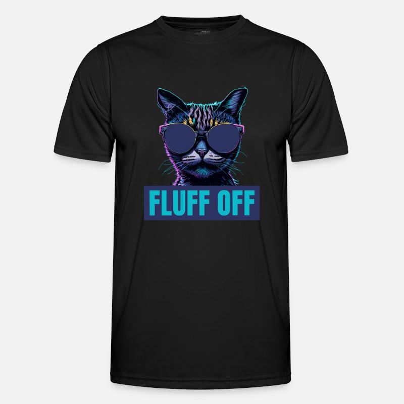 Fluff You Cat Design Men's Functional T-Shirt