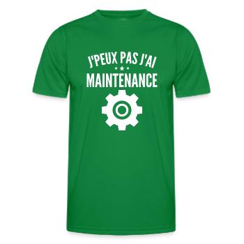 Maintenance informatique - T-shirt sport Homme - vert - Devant - AI Model Male 178 dark (178cm)