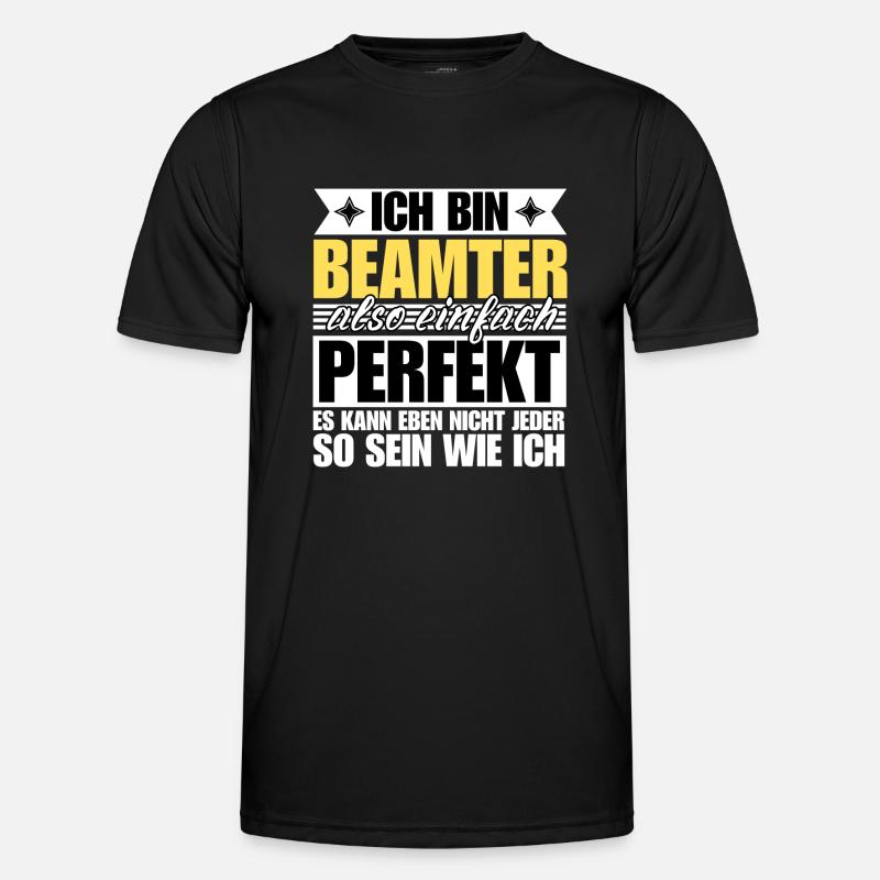 Perfekter Beamter - Männer Funktions-T-Shirt - Schwarz