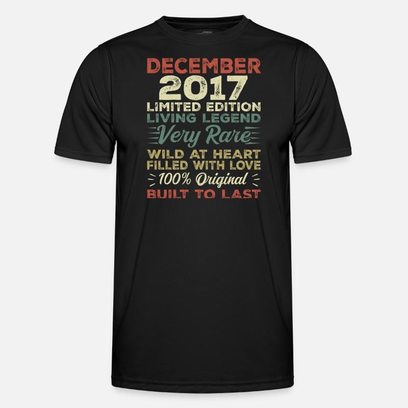 Décembre 2017 - Anniversaire Décembre 2017 année T-shirt sport Homme