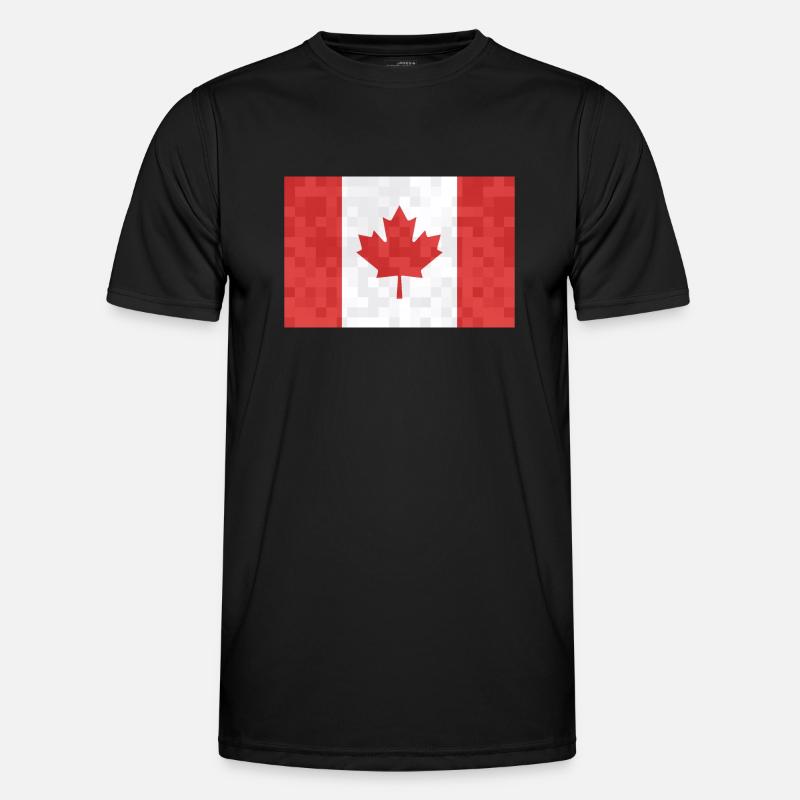 Canada Flag Maple Leaf Canadian Flag Canada - Men's Functional T-Shirt - black