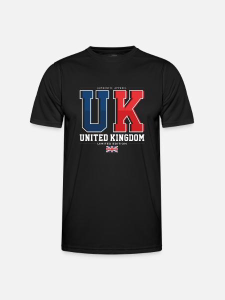 UK - Männer Funktions-T-Shirt - Schwarz