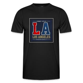 Los Angeles - Männer Funktions-T-Shirt - Schwarz - Vorne - AI Model Male 178 dark (178cm)