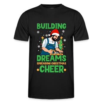 Jingle Bells Healthy Teeth Swells at Dentist Za - Men's Functional T-Shirt - black - Front - AI Model Male 178 dark (178cm)