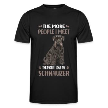 Schnauzer dog breed - Men's Functional T-Shirt - black - Front - AI Model Male 178 dark (178cm)