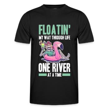 Rafting - Männer Funktions-T-Shirt - Schwarz - Vorne - AI Model Male 178 dark (178cm)