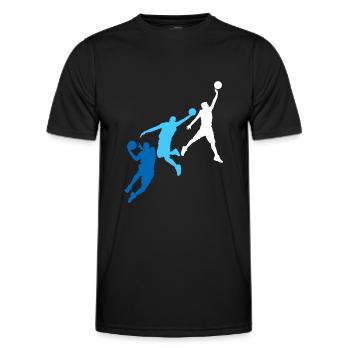 Basketball Basketball Basketballspieler - Männer Funktions-T-Shirt - Schwarz - Vorne - AI Model Male 178 dark (178cm)