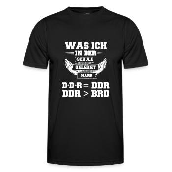 DDR Ostdeutschland im Osten Ossi - Männer Funktions-T-Shirt - Schwarz - Vorne - AI Model Male 178 dark (178cm)