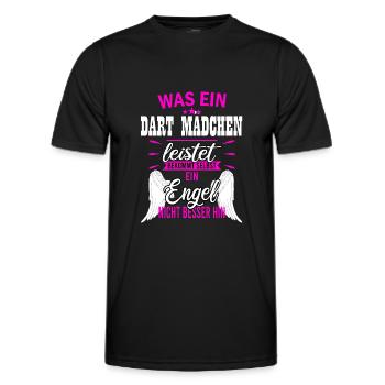 Dart Mädchen - Männer Funktions-T-Shirt - Schwarz - Vorne - AI Model Male 178 dark (178cm)