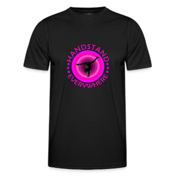 Handstand everywhere Mädchen - Männer Funktions-T-Shirt - Schwarz - Vorne - AI Model Male 178 dark (178cm)