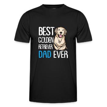 Golden-Retriever | Golden Retriever - Männer Funktions-T-Shirt - Schwarz - Vorne - AI Model Male 178 dark (178cm)