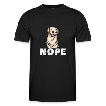 Golden-Retriever | Golden Retriever - Männer Funktions-T-Shirt - Schwarz - Vorne - AI Model Male 178 dark (178cm)