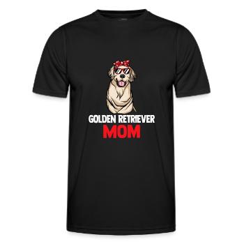 Golden-Retriever | Golden Retriever - Männer Funktions-T-Shirt - Schwarz - Vorne - AI Model Male 178 dark (178cm)