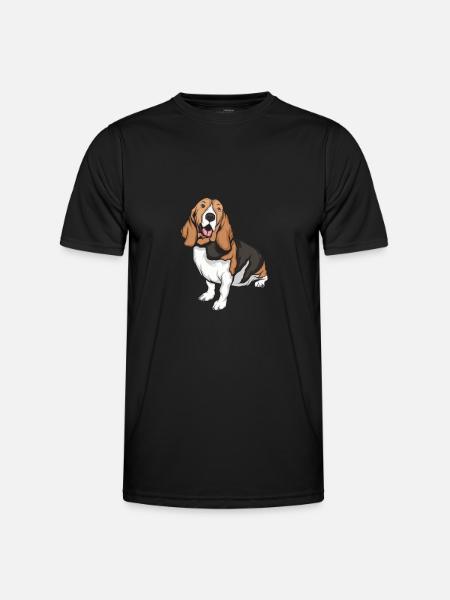 Basset Hound - Men's Functional T-Shirt - black