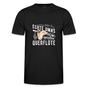Musik Instrument Flöte | Querflöte - Männer Funktions-T-Shirt - Schwarz - Vorne - AI Model Male 178 dark (178cm)