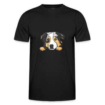 Berger australien - T-shirt sport Homme - noir - Devant - AI Model Male 178 dark (178cm)