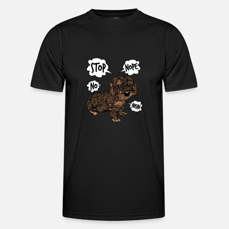 Rough-haired dachshund Men's Functional T-Shirt