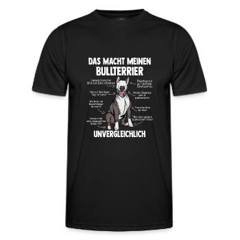 Bullterrier - Männer Funktions-T-Shirt - Schwarz - Vorne - AI Model Male 178 dark (178cm)