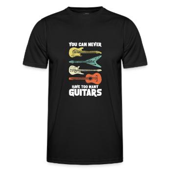 Guitare Basse Guitare - T-shirt sport Homme - noir - Devant - AI Model Male 178 dark (178cm)