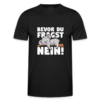 Koala - Männer Funktions-T-Shirt - Schwarz - Vorne - AI Model Male 178 dark (178cm)