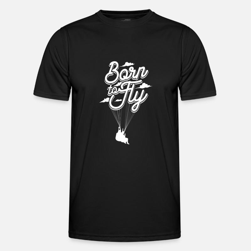 Paragliding Paraglider Pilot Paraglider - Men's Functional T-Shirt - black