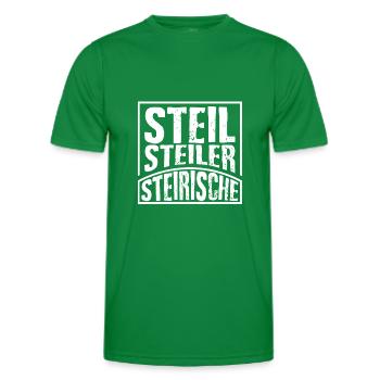 Quetschn Steirische Harmonika Volksmusik - Männer Funktions-T-Shirt - Kelly Green - Vorne - AI Model Male 178 dark (178cm)