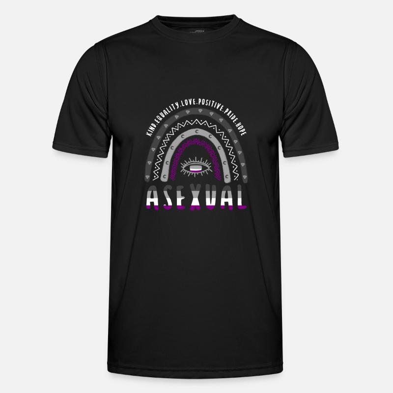 Boho Rainbow Asexual - Men's Functional T-Shirt - black