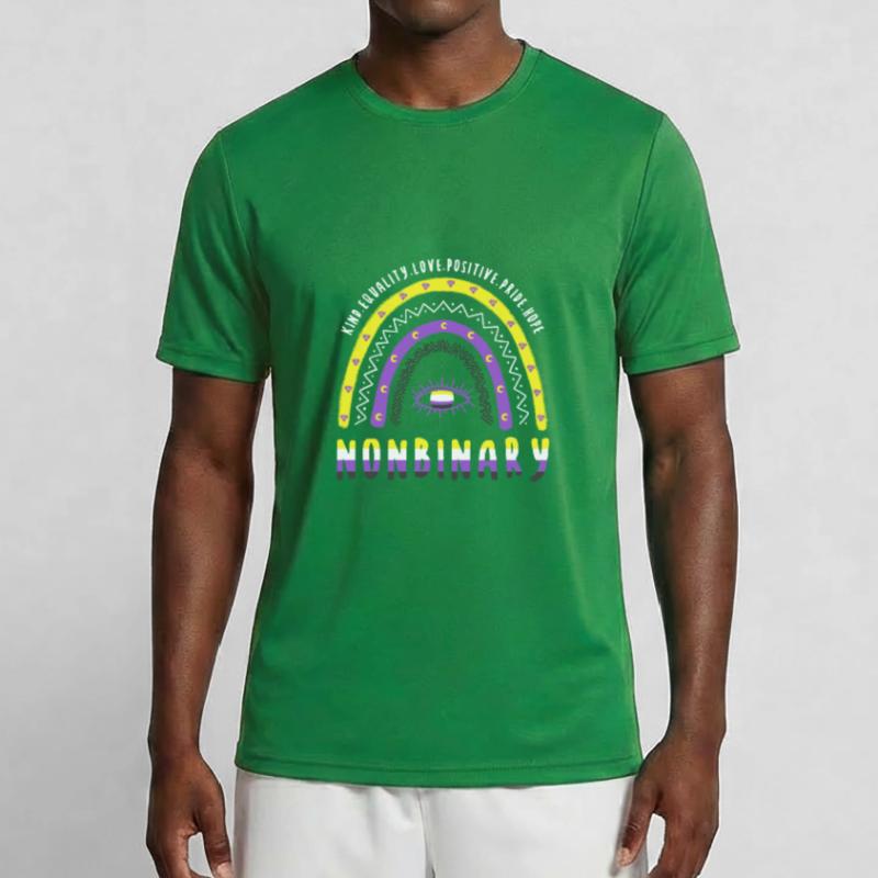 Boho Rainbow Nonbinary Men's Functional T-Shirt