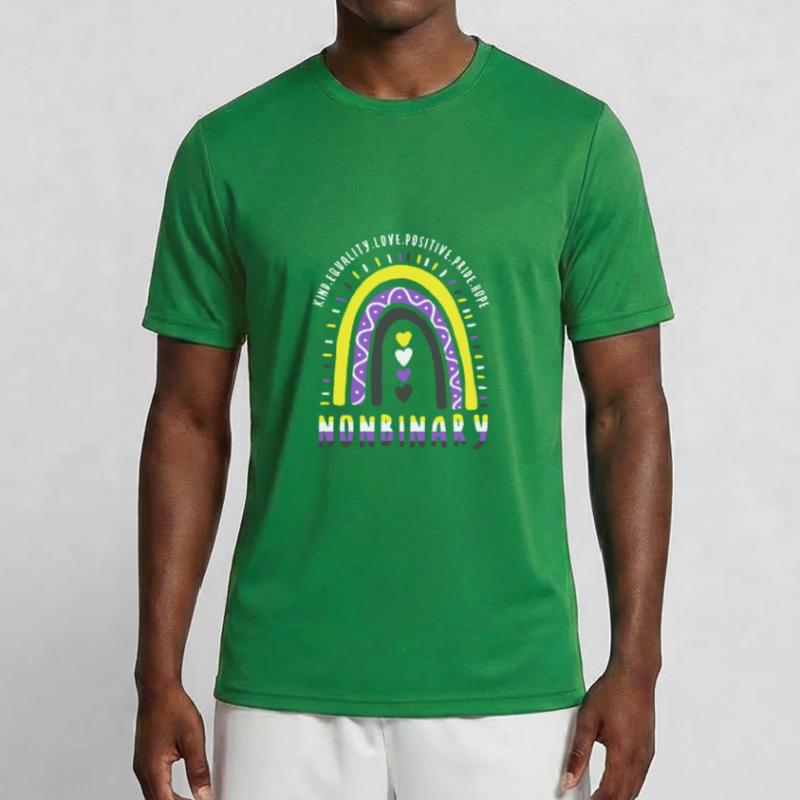 Nonbinary Boho Regenbogen Männer Funktions-T-Shirt