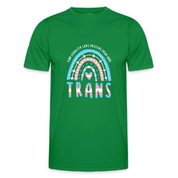 Trans dit Trans Pride Transgenre Rainbow - T-shirt sport Homme - vert - Devant - AI Model Male 178 dark (178cm)