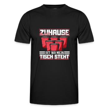 Bierpong Bier Pong Beerpong Beer Pong Trinkspiel - Männer Funktions-T-Shirt - Schwarz - Vorne - AI Model Male 178 dark (178cm)