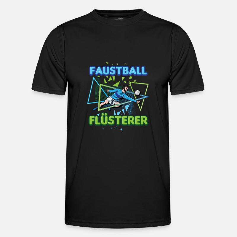 Faustball Flüsterer Rückschlagspiel Faustballer - Männer Funktions-T-Shirt - Schwarz