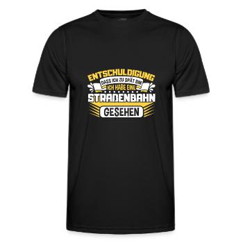 Straßenbahn Straßenbahnfahrer S-Bahn - Männer Funktions-T-Shirt - Schwarz - Vorne - AI Model Male 178 dark (178cm)