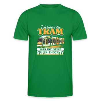 Straßenbahn Straßenbahnfahrer S-Bahn - Männer Funktions-T-Shirt - Kelly Green - Vorne - AI Model Male 178 dark (178cm)