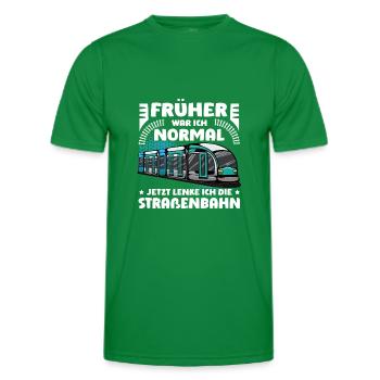 Straßenbahn Straßenbahnfahrer Tram Trambahn - Männer Funktions-T-Shirt - Kelly Green - Vorne - AI Model Male 178 dark (178cm)